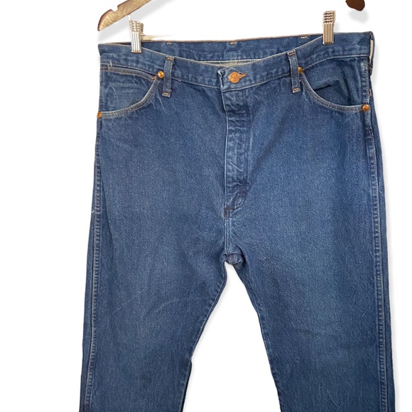 Vintage Wrangler Dark Wash Straight Leg Jeans - Picture 12 of 14